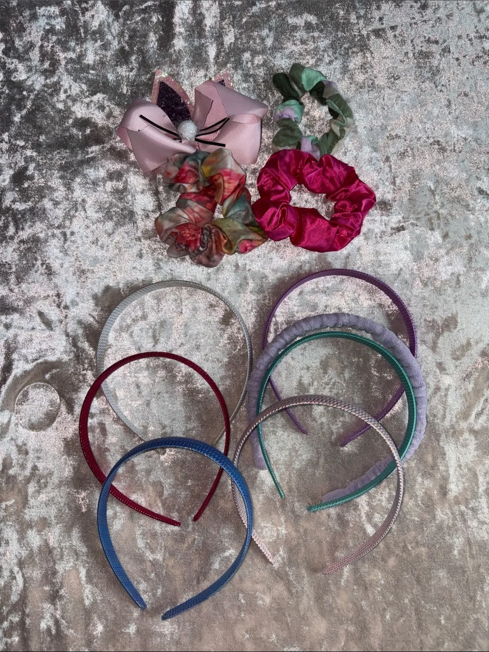 Kids Hair Accessory Set - Pink, Magenta, Purple, Blue & Green